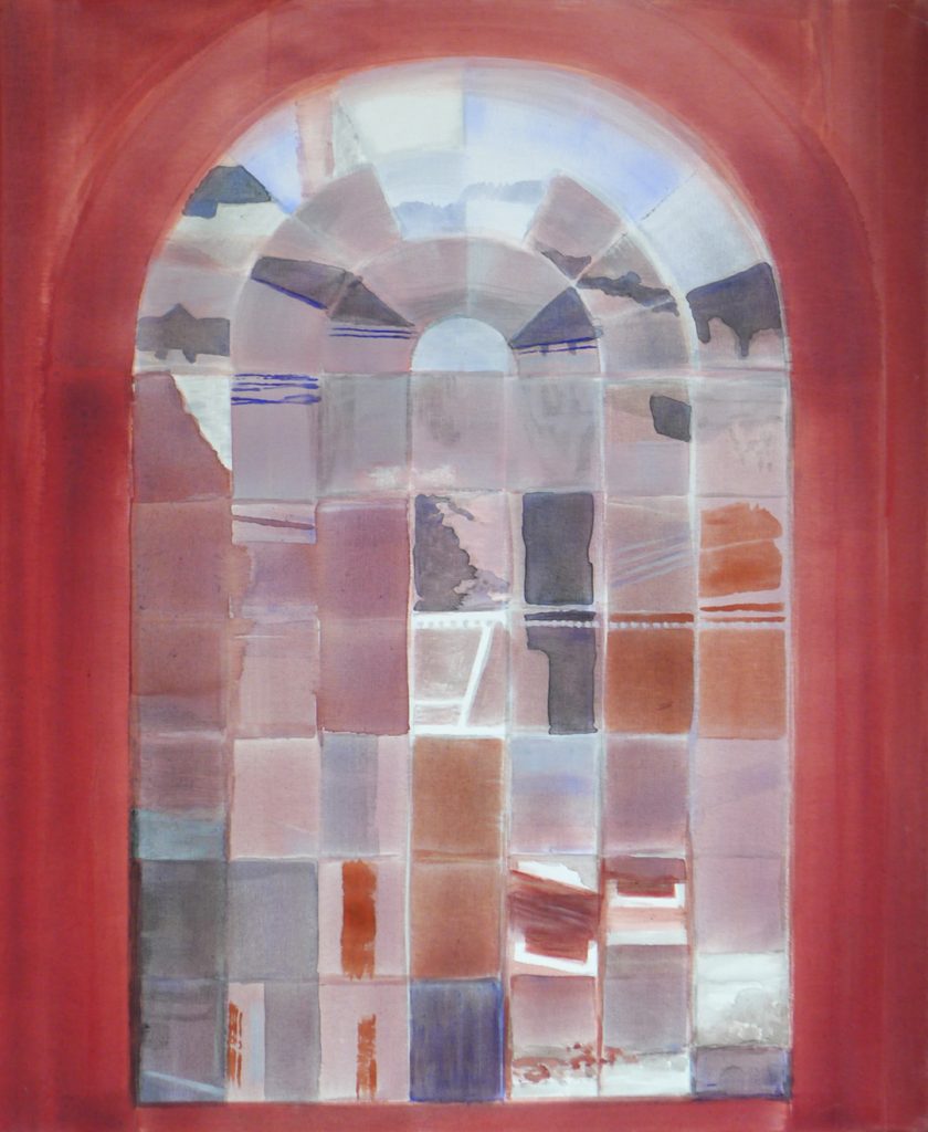 Acrylic painting on canvas titled Kaleidoscope from 2014, dimensions 100x80 cm, by Danuta Krajewska-Pietrasik.